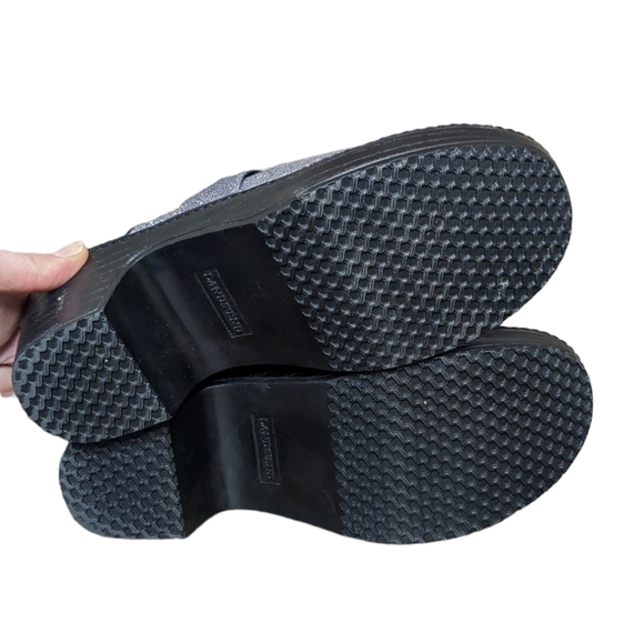 NEW Lands End silver glitter sparkle clogs mules slip on Women's 6 - Picture 5 of 8